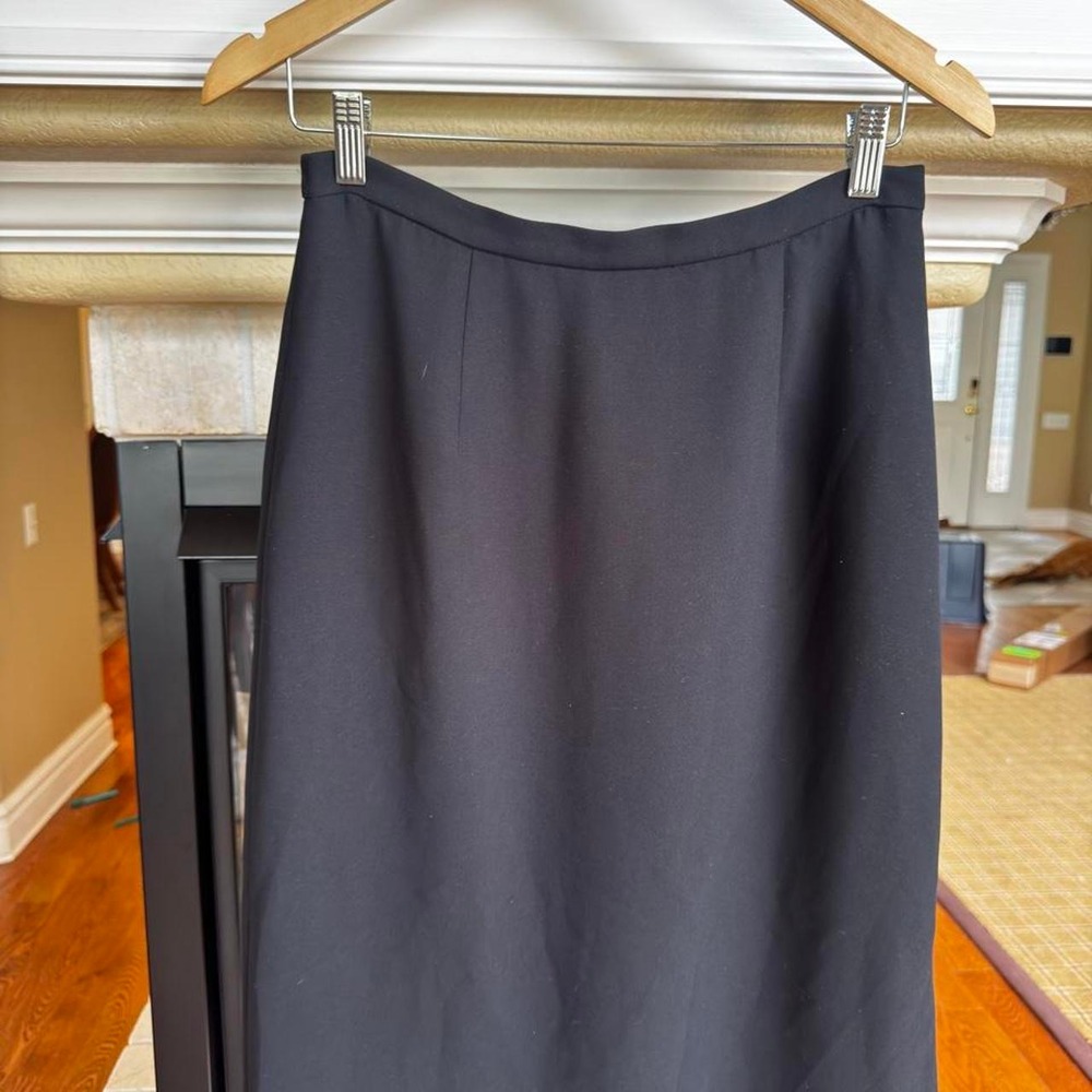 David Warren New York Black High-Waisted Midi Skirt Business Career - Picture 2 of 4
